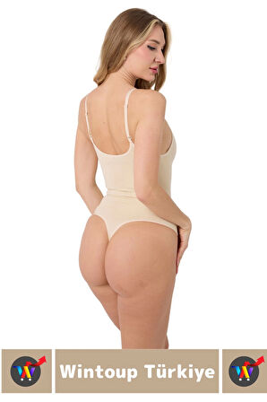 Özel Üretim İz İç Göstermez Kaymaz Sıkılaştırıcı Toparlayıcı Çıtçıtlı String Body Korse