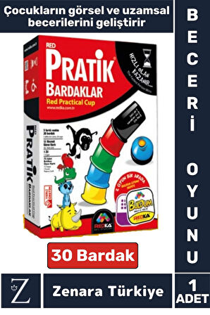 Eğitici Görsel Algı Uzamsal Zeka Gelişim Analitik Düşünme Odaklanma Çocuk Eğlenceli PRATİK BARDAKLAR