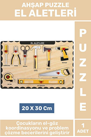 Premium Eğlenceli Eğitici Görsel Algı Problem Çözme Becerisi Çocuk Puzzle EL ALETLERİ