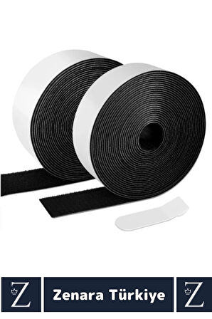 Montaj Gerektirmez İz Bırakmaz Süper Güçlü Çok Amaçlı Cırt Cırtlı Sihirli Bant 25Mm X 2Metre 10 Adet