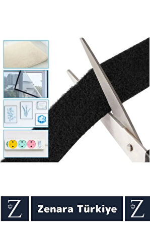 Montaj Gerektirmez İz Bırakmaz Süper Güçlü Çok Amaçlı Cırt Cırtlı Sihirli Bant 25Mm X 2Metre 10 Adet