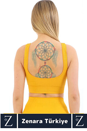 Özel Model Göğüs Toparlayan Sarkma Önleyen Gündelik Spor Kullanım Kalın Askılı Fitilli Crop Büstiyer