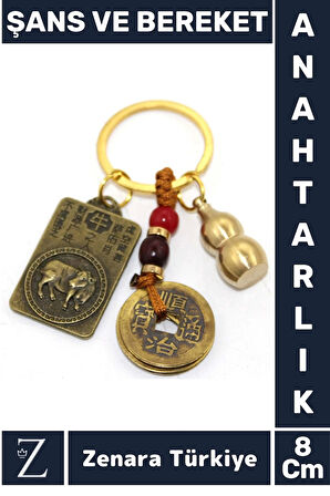 Premium Yüksek Kaliteli Dayanıklı Dekoratif Şık Özel Gün Hediyelik ŞANS VE BEREKET Motif Anahtarlık