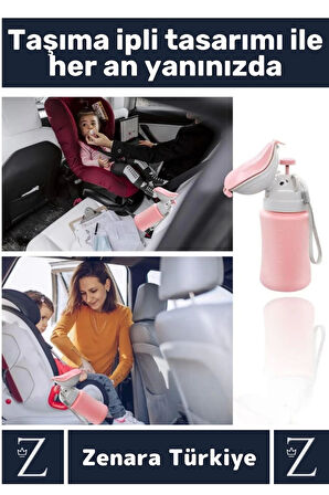 Premium Sağlıklı PP Malzeme +2 Yaş Taşıma İpli Tuvalet Eğitim Çocuk Lazımlık Sızdırmaz Pisuvar