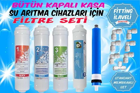 Kapalı Kasa Su Arıtma Cihazları için Ekonomik Filtre Seti