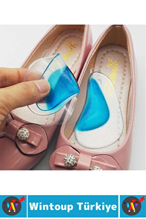 Konforlu Yürüyüş Spor Düz Taban Ayak Şekil Bozukluğu Gideren Boşluk Doldurucu Silikon Tabanlık 1Çift