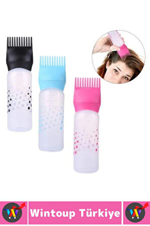 Yüksek Kaliteli Saç Bakımı Boya Yağ Krem Kolay Uygulama Çok Şık Taraklı Saç Uygulama Şişesi 1 Adet