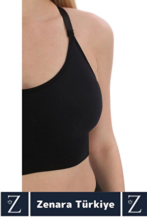 Yüksek Kaliteli Göğüs Toparlayn Sarkma Önleyen Gündelik Spor Kullanım Ayarlanır Askılı Crop Büstiyer