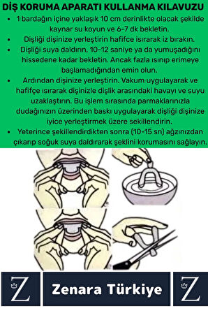 Premium Diş Çene Sıkma Gıcırdatma Bruksizm Önleme Gece Plağı Uyku Aparatı Protez Kap Hediyeli 2 Adet