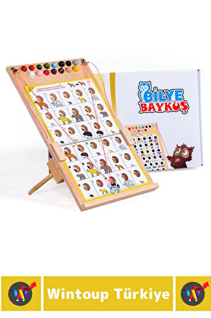 Premium Eğlenceli Görsel Algı Dikkat Zeka Hafıza El-Göz Koordinasyonu Geliştirici Oyun BİLYE BAYKUŞ