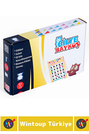 Premium Eğlenceli Görsel Algı Dikkat Zeka Hafıza El-Göz Koordinasyonu Geliştirici Oyun BİLYE BAYKUŞ