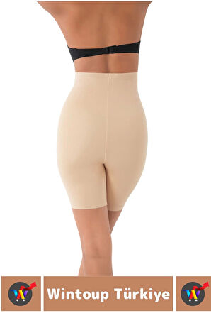 İz İç Göstermez Kaymaz Sıkılaştırıcı Vücut Şekillendirici LAZER KESİM Yüksek Bel Paçalı Korse