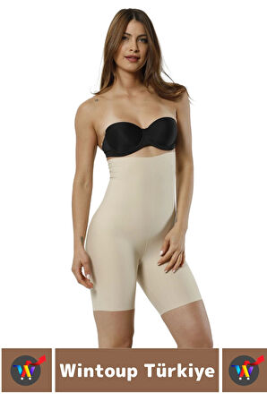 Özel Üretim İz İç Göstermez Kaymaz Sıkılaştırıcı Şekillendirici LAZER KESİM Yüksek Bel Paçalı Korse