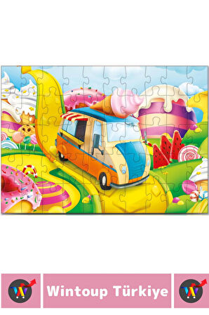 Premium Eğlenceli El Göz Koordinasyon Problem Çözme Beceri Geliştirici Çocuk PUZZLE ŞEKER DİYARI