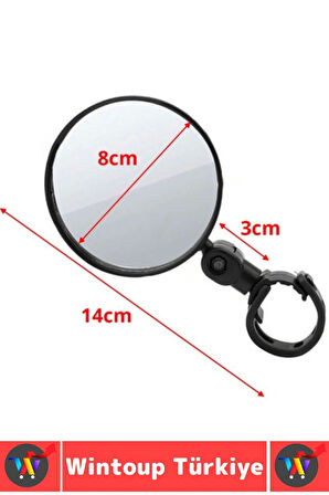 Universal Dayanıklı Kolay Montaj 360 Derece Döner Kayış Geniş Açılı Scooter Bisiklet Dikiz Aynası
