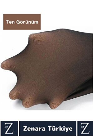 Toparlayıcı Korse Etkili Dayanıklı Esnek Sıcak Tutan Termal Peluş İçli Ten Görünümlü Tayt Çorap