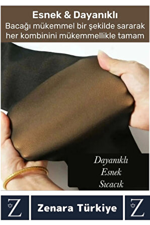 Toparlayıcı Korse Etkili Dayanıklı Esnek Sıcak Tutan Termal Peluş İçli Ten Görünümlü Tayt Çorap