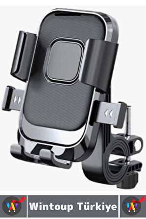 360 Derece Döner Yan Alt Sabitleyici Dikey Yan Kullanım Scooter Motor Bisiklet Gidon Telefon Tutucu