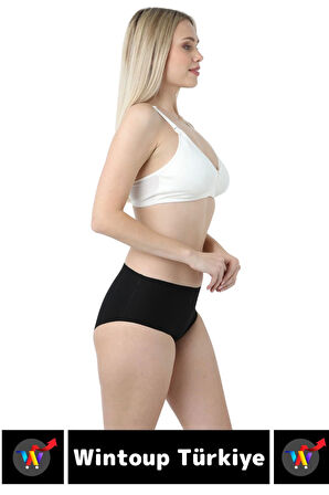 Özel Üretim Doğal Görünüm Toparlayıcı Pamuklu Balensiz Dikişsiz Hamile Lohusa Penye Emzirme Sütyeni
