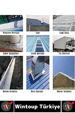 Uzun Ömürlü Su Nem Küfe Dayanıklı Çok Amaçlı BEYAZ Montaj Onarım Tamir Bantı 48 Mm X 10 Metre 3 Adet