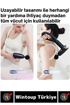 Ergonomik Kol Bacak Sırt Bel 4 Başlıklı 6 Hız Kademeli Ayarlanabilir Boyut Spor Fitness Masaj Aleti