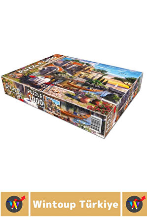 Eğlenceli Koordinasyon Beceri Görsel Algı Geliştirici Çocuk 1000 Parça PUZZLE TERASTAN VENEDİK