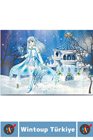 Eğlenceli El Göz Koordinasyon Beceri Geliştirici Çocuk 2x100 PUZZLE KIŞ VE İLKBAHAR PRENSESLERİ