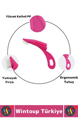 Ergonomik Kolay Tutuş Zararsız Yumuşak Fırça Yavru Kedi Köpek Evcil Hayvan Diş Fırçası