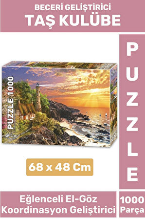 Özel Eğlenceli El Göz Koordinasyon Beceri Görsel Algı Geliştirici Çocuk 1000 Parça PUZZLE TAŞ KULÜBE