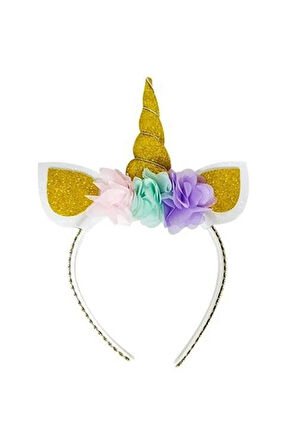 Eva Taç Unicorn Dolgulu Gold M136