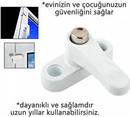 ÇELİK  Pvc Kapı Pencere Emniyet Kilidi Pimapen Kilidi  Çelik -6 Adet ÇOCUK EMNİYET KİLİT