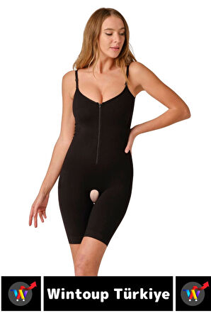 Özel Üretim Vücut Şekillendirici Beden Küçülten Toparlayıcı Fermuarlı Tam Boy Korse