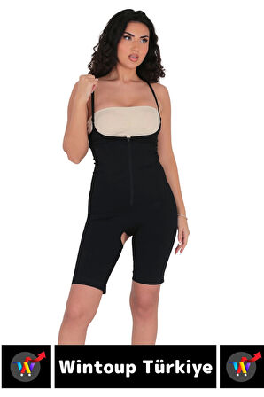 Özel Üretim Vücut Şekillendirici Beden Küçülten Toparlayıcı Fermuarlı Tam Boy Korse