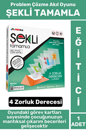 Eğlenceli Eğitici Görsel Algı Zeka Problem Çözme Becerisi Geliştirici Çocuk Oyun ŞEKLİ TAMAMLA