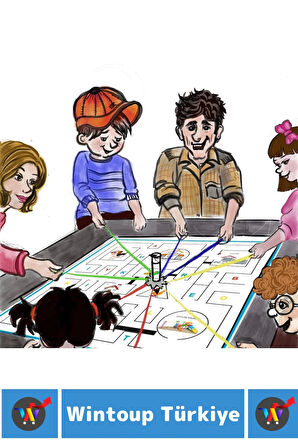 Premium Eğlenceli El-Göz Koordinasyon Takım Olabilme Beceri Geliştirici Grup Oyunu YAZMATİK