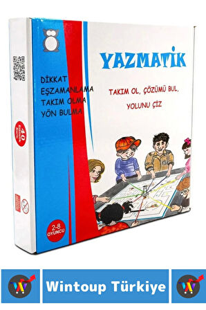 Premium Eğlenceli El-Göz Koordinasyon Takım Olabilme Beceri Geliştirici Grup Oyunu YAZMATİK
