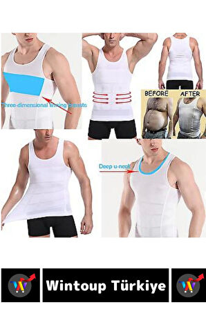 Özel Üretim Jinekomasti Dik Duruş Toparlayıcı Göbek Sıkılaştırıcı Elastik Erkek Atlet Korse 3 Adet