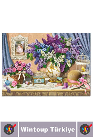 Premium Eğlenceli El Göz Koordinasyon Beceri Görsel Algı Geliştirici Çocuk 1000 Pr. PUZZLE LEYLAKLAR