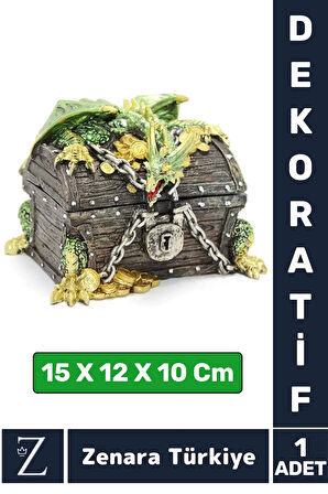 Premium Yüksek Kaliteli Çok Şık Dekoratif Hediyelik Özel Gün Biblo Koleksiyon POLYESTER DRAGON Kutu