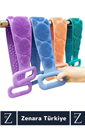 Premium Yüksek Kaliteli Ergonomik Tutuş Masaj Etkili Çift Taraflı Silikon Banyo Kesesi 2 Adet