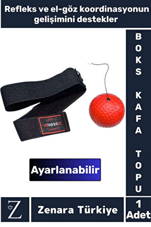 Premium El Göz Koordinasyonu Refleks Geliştirici Ayarlanabilir İpli BOKS ANTRENMAN KAFA TOPU