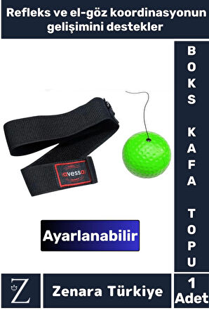 Premium El Göz Koordinasyonu Refleks Geliştirici Ayarlanabilir İpli BOKS ANTRENMAN KAFA TOPU