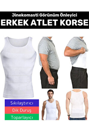 Özel Üretim Jinekomasti Dik Duruş Toparlayıcı Göbek Sıkılaştırıcı Elastik Erkek Atlet Korse