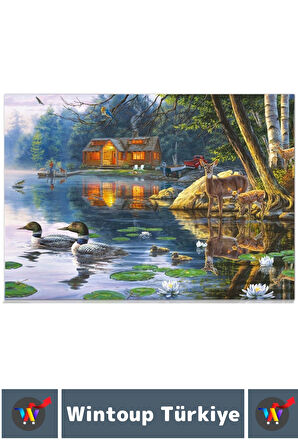 Premium Eğlenceli El Göz Koordinasyon Beceri Görsel Algı Geliştirici Çocuk 1000 Pr PUZZLE YANKI KOYU