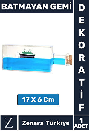 Premium Yüksek Kaliteli Dayanıklı Çok Şık Dekoratif Hediyelik Koleksiyon Denizcilik BATMAYAN GEMİ