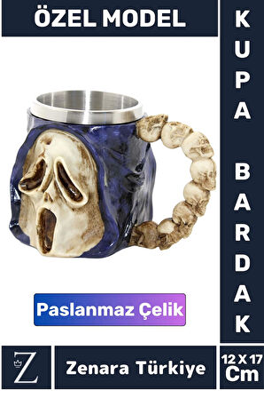 Premium Dekoratif Hediyelik Genç Yetişkin Eğlenceli Tasarım Figür Paslanmaz Çelik Kupa Bardak