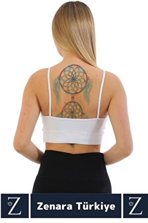 Luxery Göğüs Toparlayan Sarkma Önleyen Spor Gündelik Kullanım Ön Çapraz Askılı Micro Crop Büstiyer