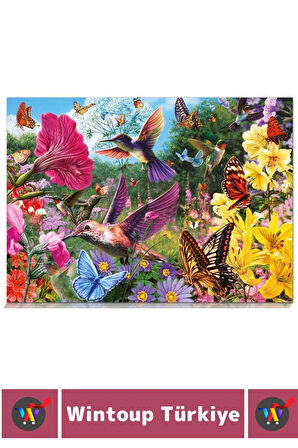 Özel Eğlenceli El Göz Koordinasyon Beceri Görsel Algı Geliştirici Çocuk 500 Parça PUZZLE KUŞ CENNETİ
