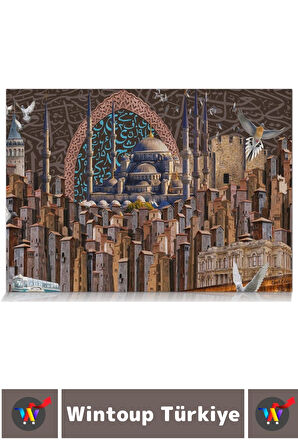 Premium Eğlenceli El Göz Koordinasyon Hafıza Beceri Geliştirici 1500 Parça PUZZLE ADANMIŞ İSTANBUL