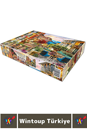 El Göz Koordinasyon Beceri Görsel Algı Geliştirici 1000 Parça Çocuk PUZZLE İTALYA'DA GÜN BATARKEN